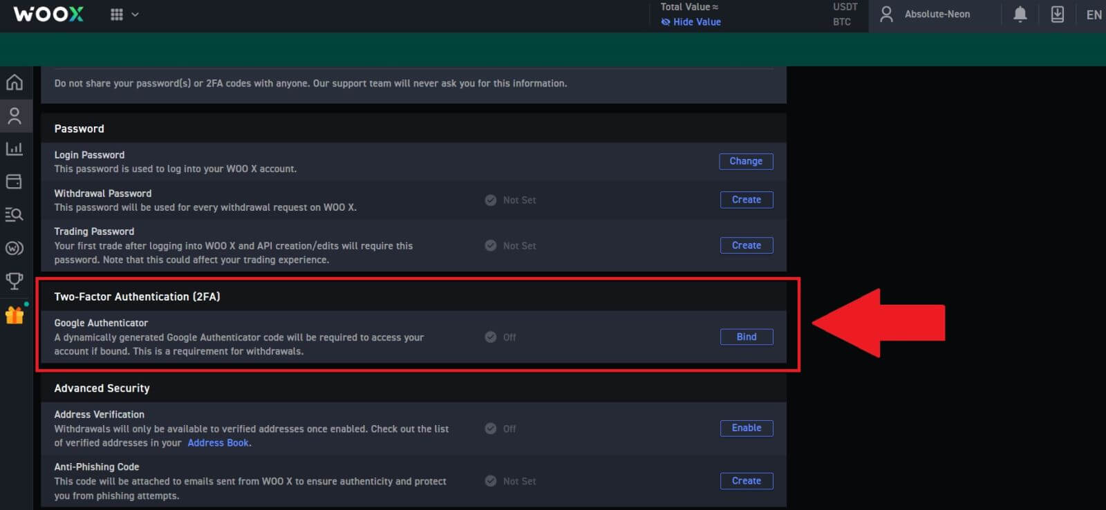 Giunsa ang Pag-login ug pagsugod sa Trading Cryptocurrency sa WOO X